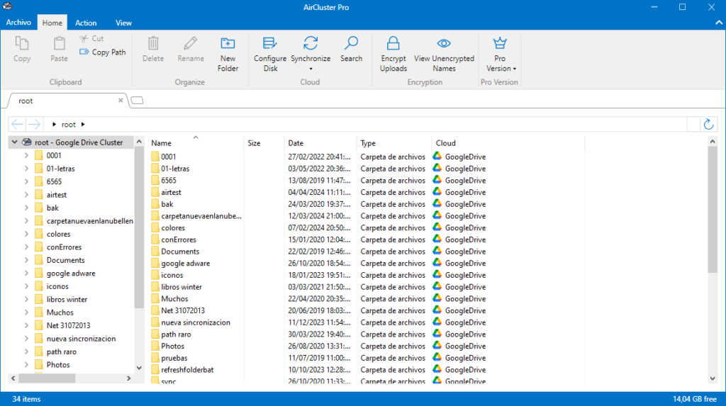 Transfering Google Drive files with Air Cluster