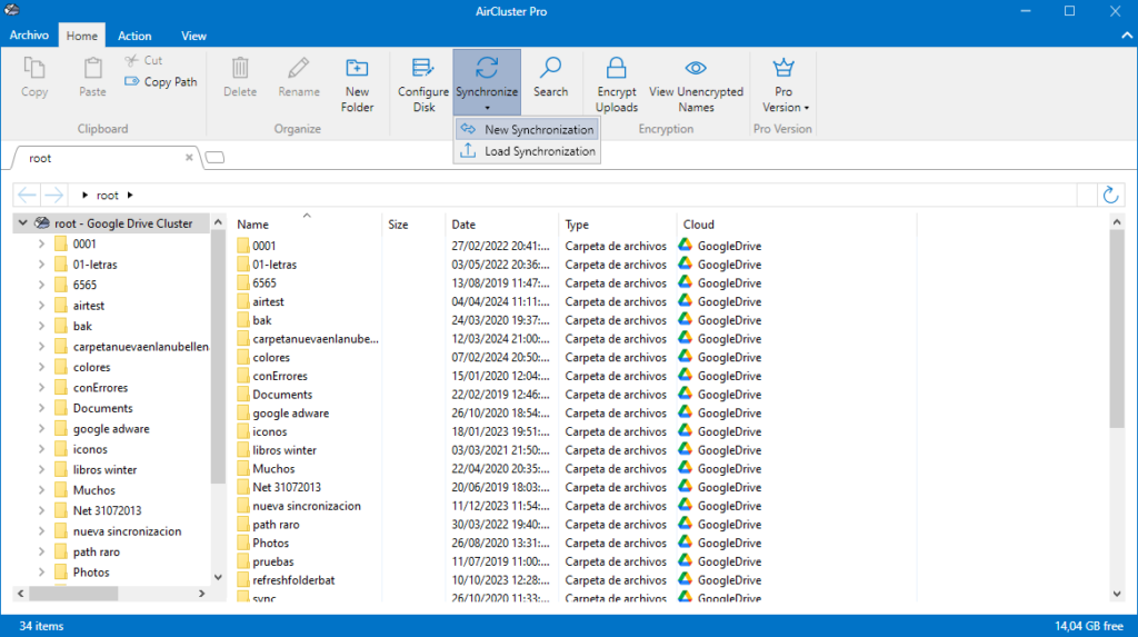 Synchronizare files in Air Cluster