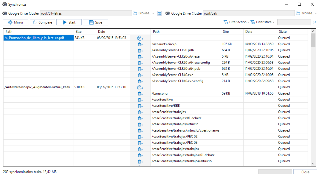 Synchronizare screen to transfer files in Air Cluster